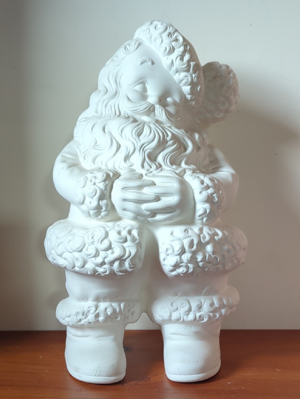 White Ready To Paint Atlantic Mold Winking Santa 14in